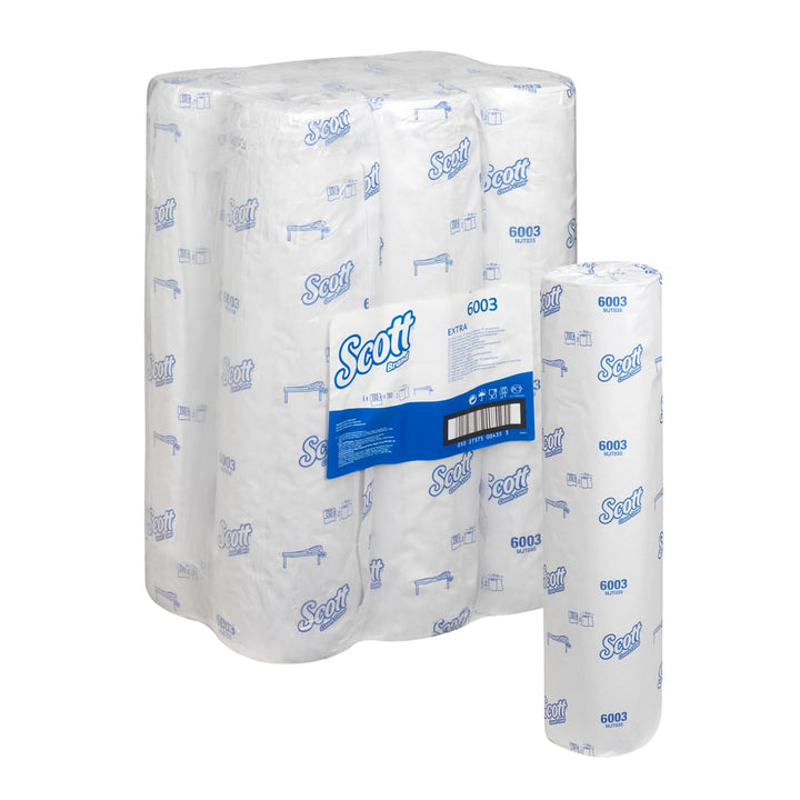 6003 Scott® Extra Couch Cover (51W) - 6 Rolls x 130 White, 2 Ply Sheets