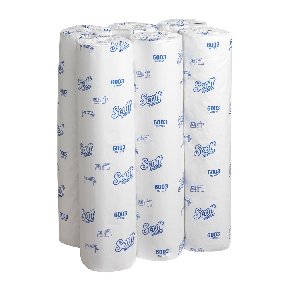 6003 Scott® Extra Couch Cover (51W) - 6 Rolls x 130 White, 2 Ply Sheets