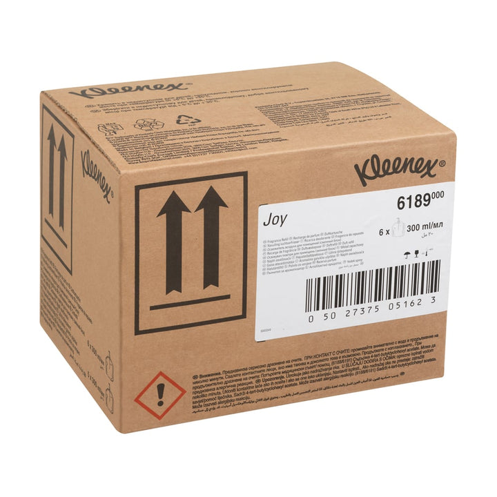 A White, Brown and Black Case of 6189 Kleenex Joy Air Care Refills