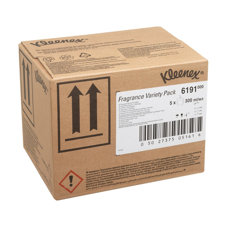 A Closed Case of a Variety of 6191 Kleenex Air Care Fragrance Refills