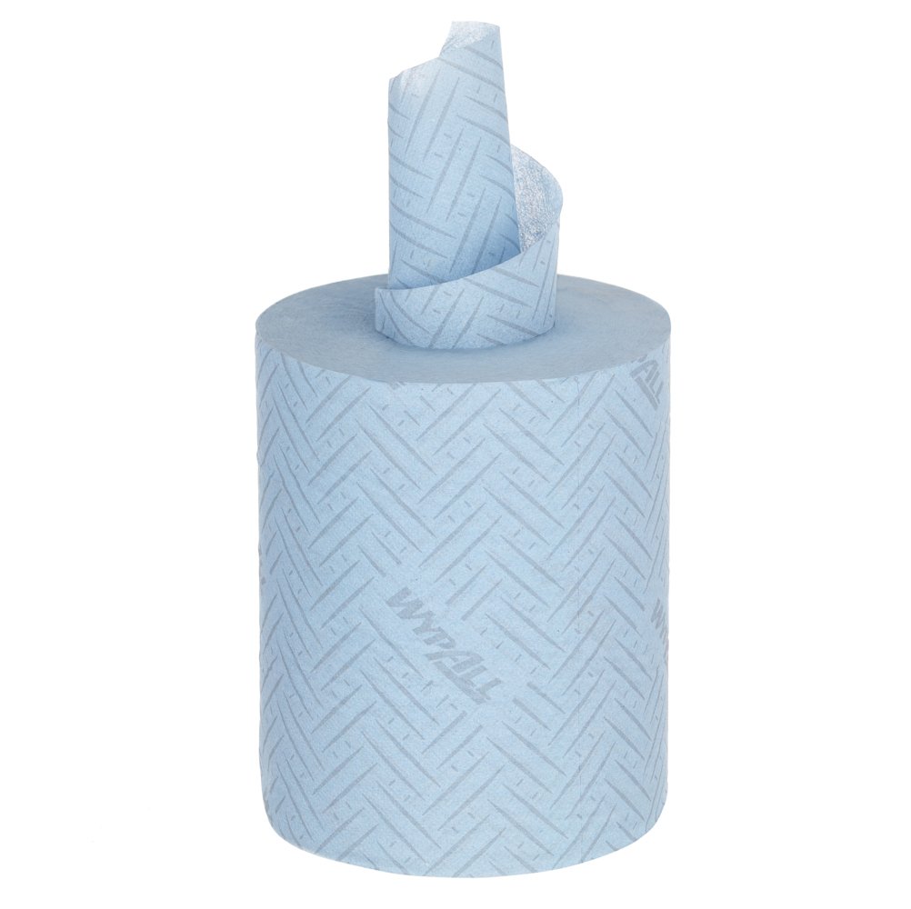 A Single Blue 6220 WypAll Paper Hand Towel Roll