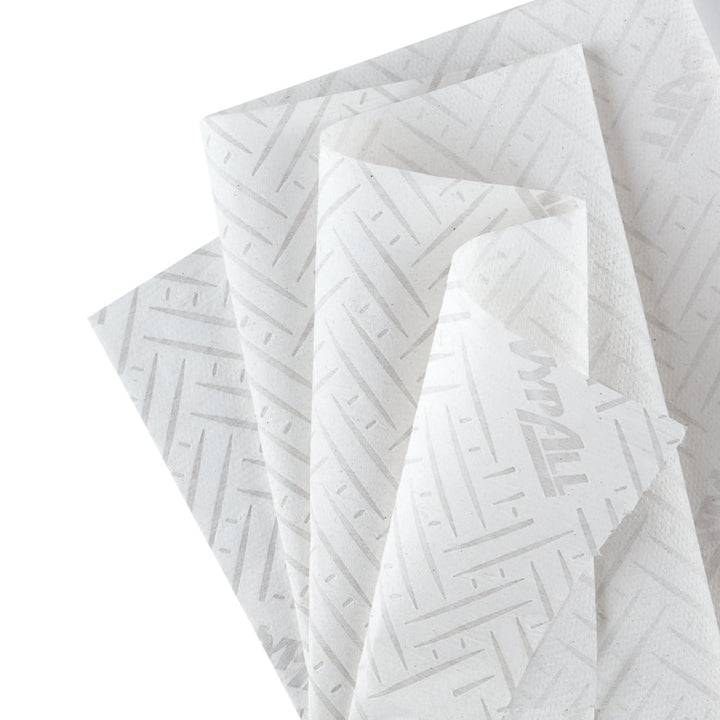 A Single White 6222 WypAll L10 Paper Hand Towel Roll Sheet