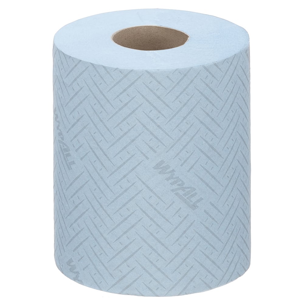 A Single Blue 6223 WypAll Paper Hand Towel Roll