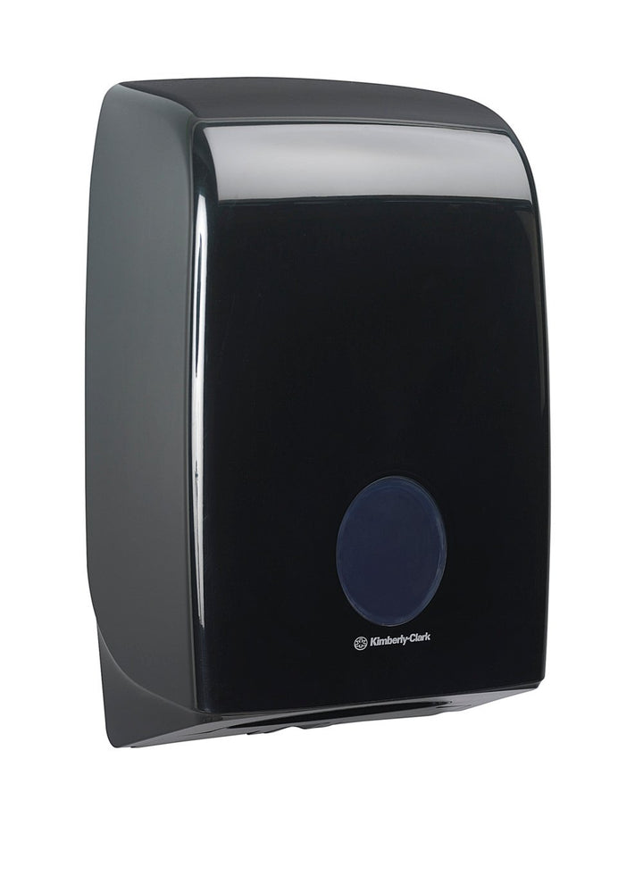 A Black 7171 Aquarius Paper Hand Towel Dispenser