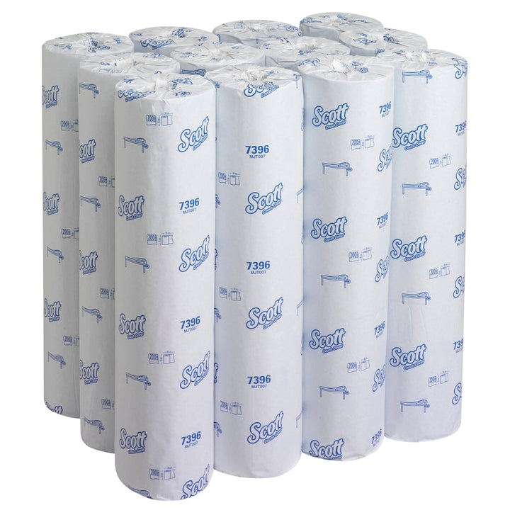 7396 Scott® Couch Cover (51W) - 12 Rolls x 200 Blue, 1 Ply Sheets