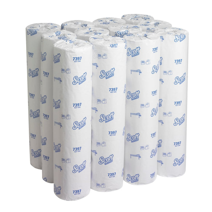 7397 Scott® Couch Cover (51W) - 12 Rolls x 200 White, 1 Ply Sheets