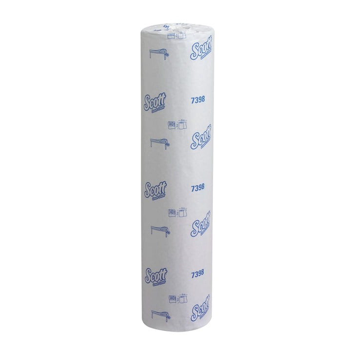 A Single Blue and White 7398 Scott Paper Hand Towel Roll