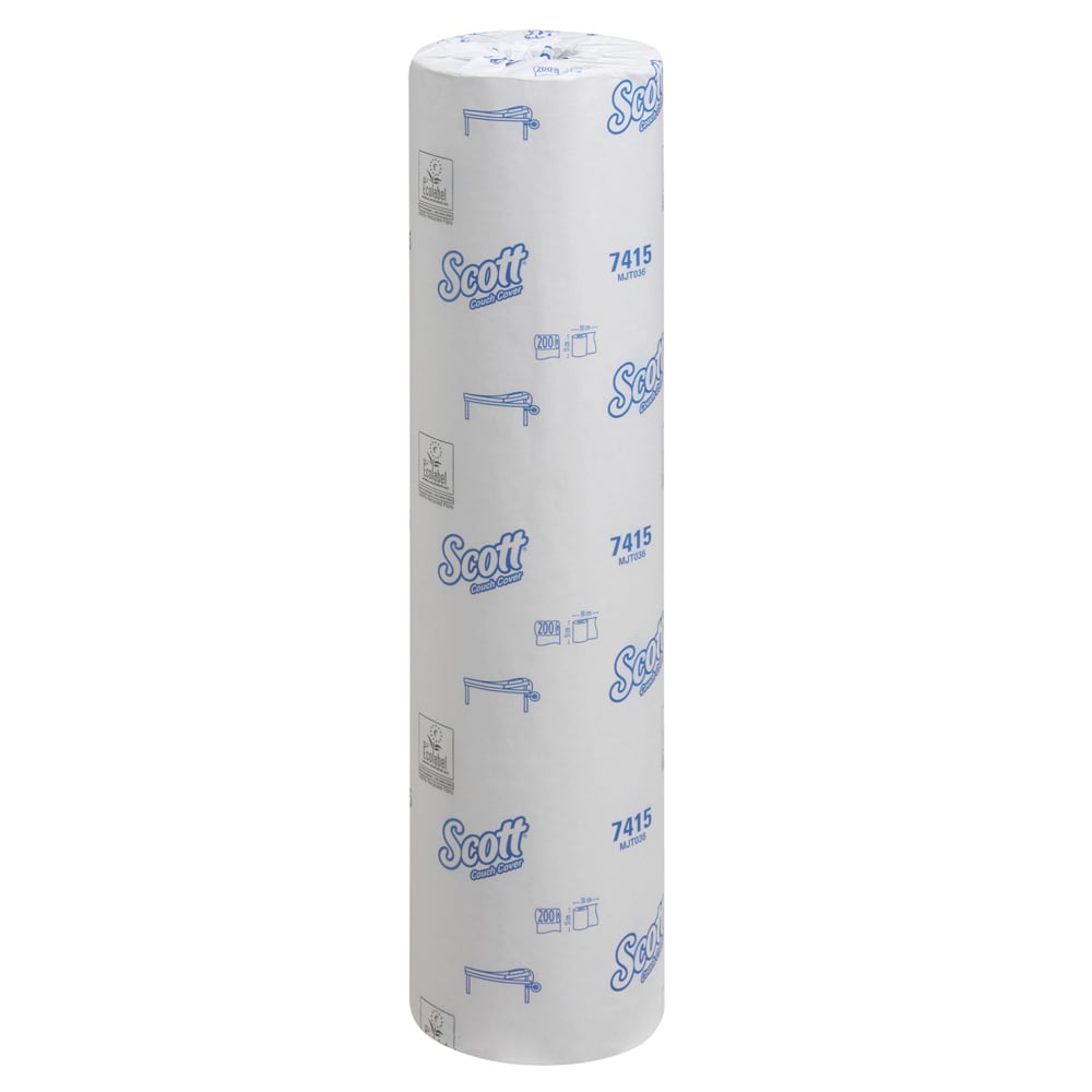 7415 - Scott® Extra Couch Cover (51W) - 6 Rolls x 200 White, 2 Ply Sheets