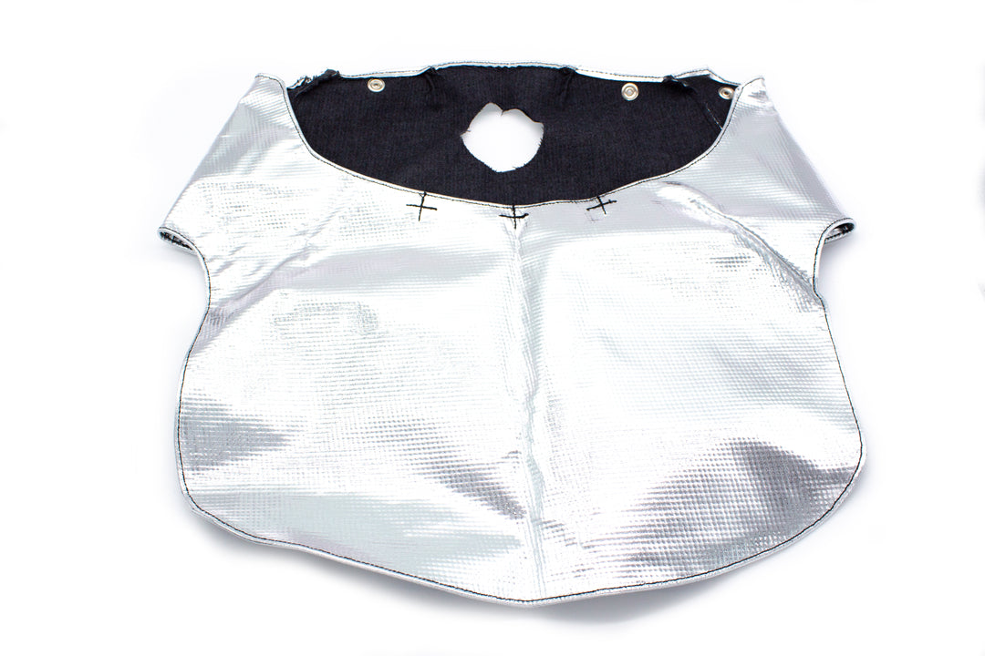 A Shiny Silver and Black PR01097SP PureFlo Aluminised Overcape