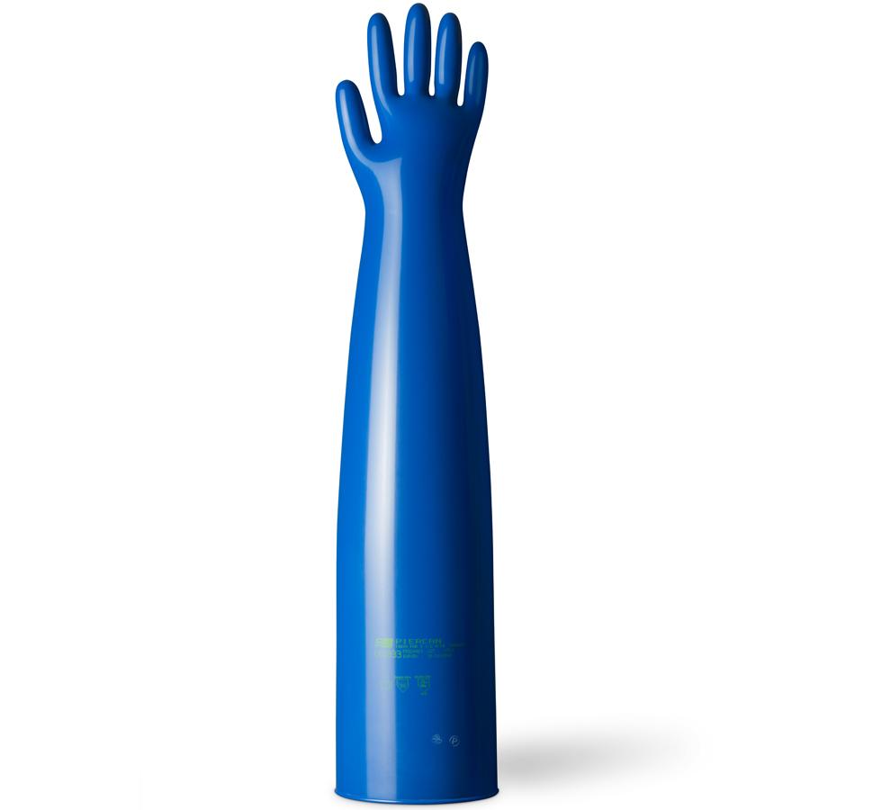 A Long Blue Piercan Polyurethane Dry Box Gauntlets 6" Port, 800mm Length - Sentinel Laboratories Ltd