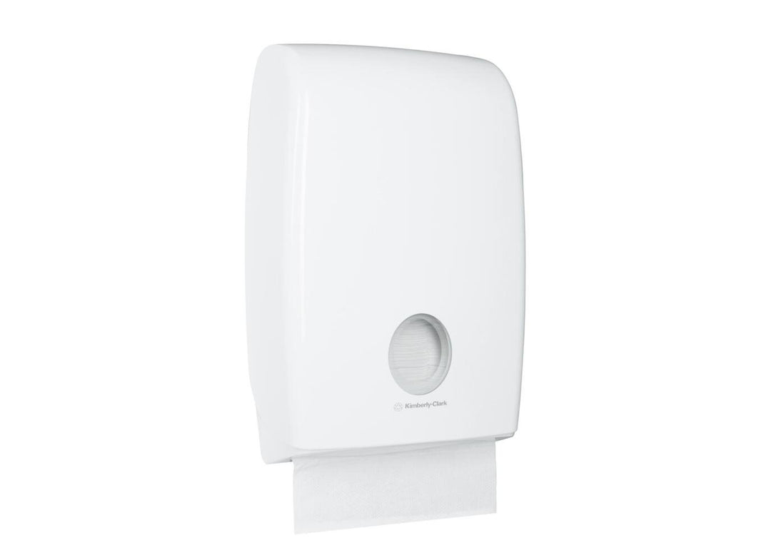 A Full White U7024 Aquarius Slimfold Hand Towel Dispenser