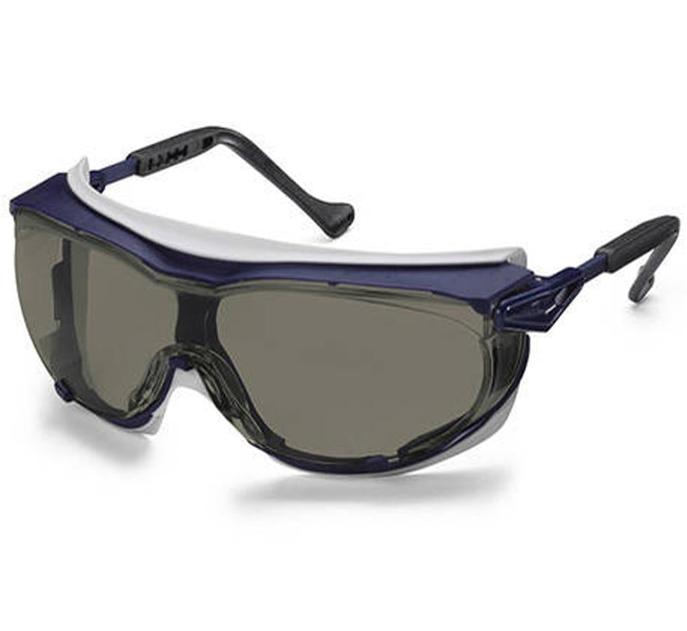 Dark Grey, Blue, Black and White uvex skyguard NT Safety Glasses - Grey Sunglare - Sentinel Laboratories Ltd